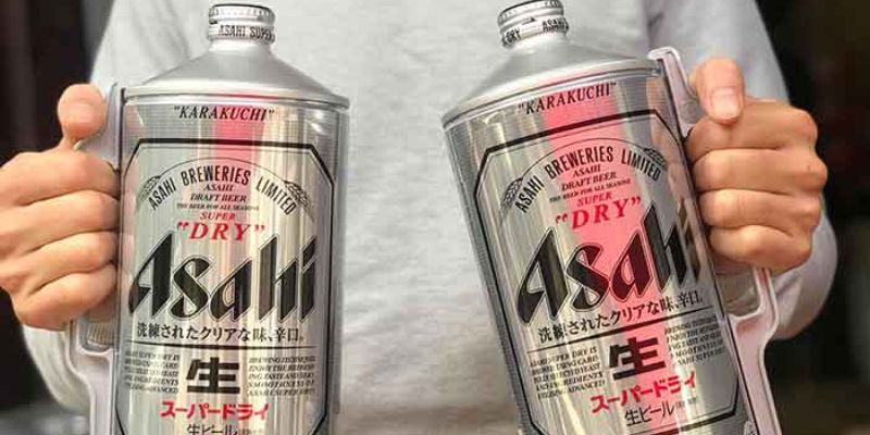 Bom bia Asahi với dung tích lớn phù hợp cho những buổi tiệc