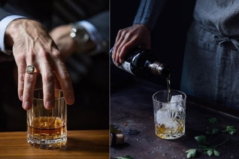 Có nhiều cách cầm phù hợp khi uống whisky