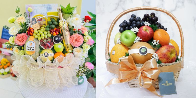 Set quà tặng tết hoa quả sang trọng