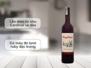 Rượu có màu đỏ ruby đến đỏ sẫm, tùy thuộc vào dòng sản phẩm