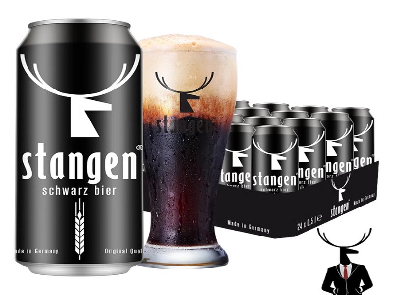 Bia Đức Stangen Schwarz Bier 4,9% huyền bí và mạnh mẽ