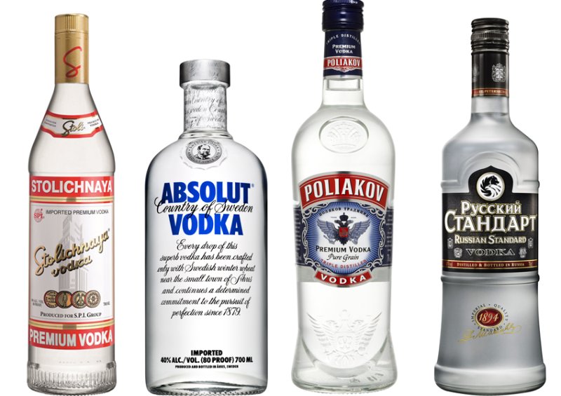 Có nhiều thương hiệu Vodka Nga nổi tiếng